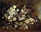 Gustave Courbet Flowering Apple Tree Branch painting